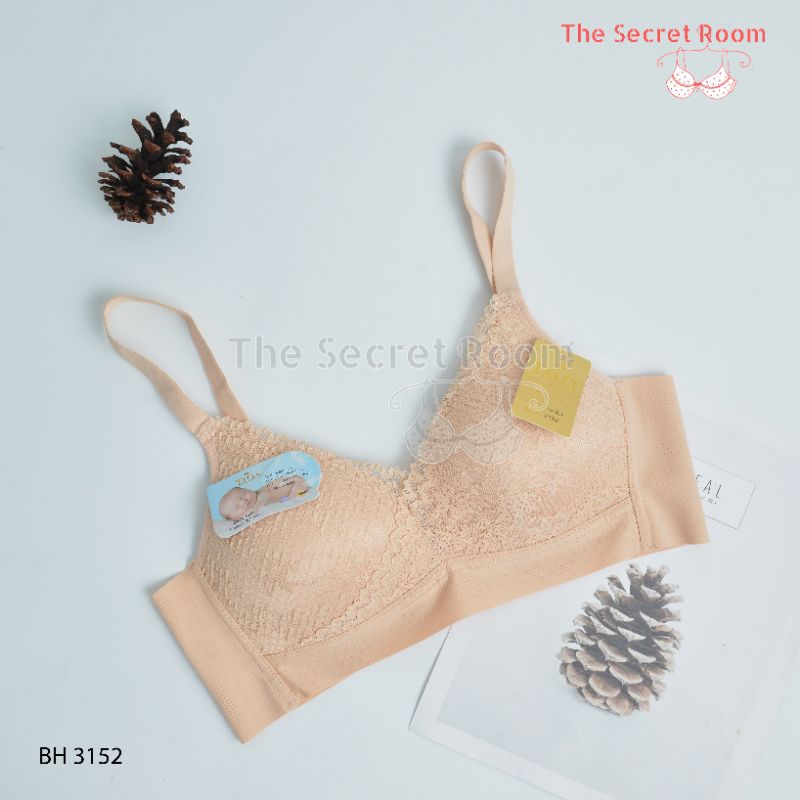 TALLY BRA BH BABY SKIN 3152 I CUP C I TANPA KAWAT I BUSA TIPIS I KAIT 3 I SIZE 36 - 42