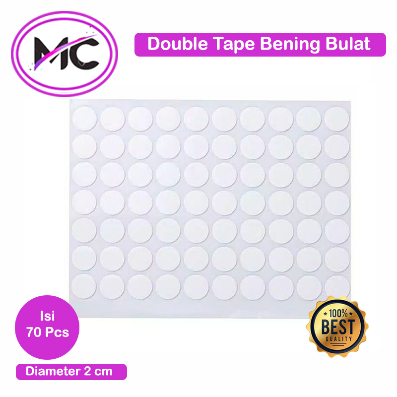 Double Tape Nano Bening Bulat Super Kuat Perekat Dua Sisi Serbaguna Tahan Air