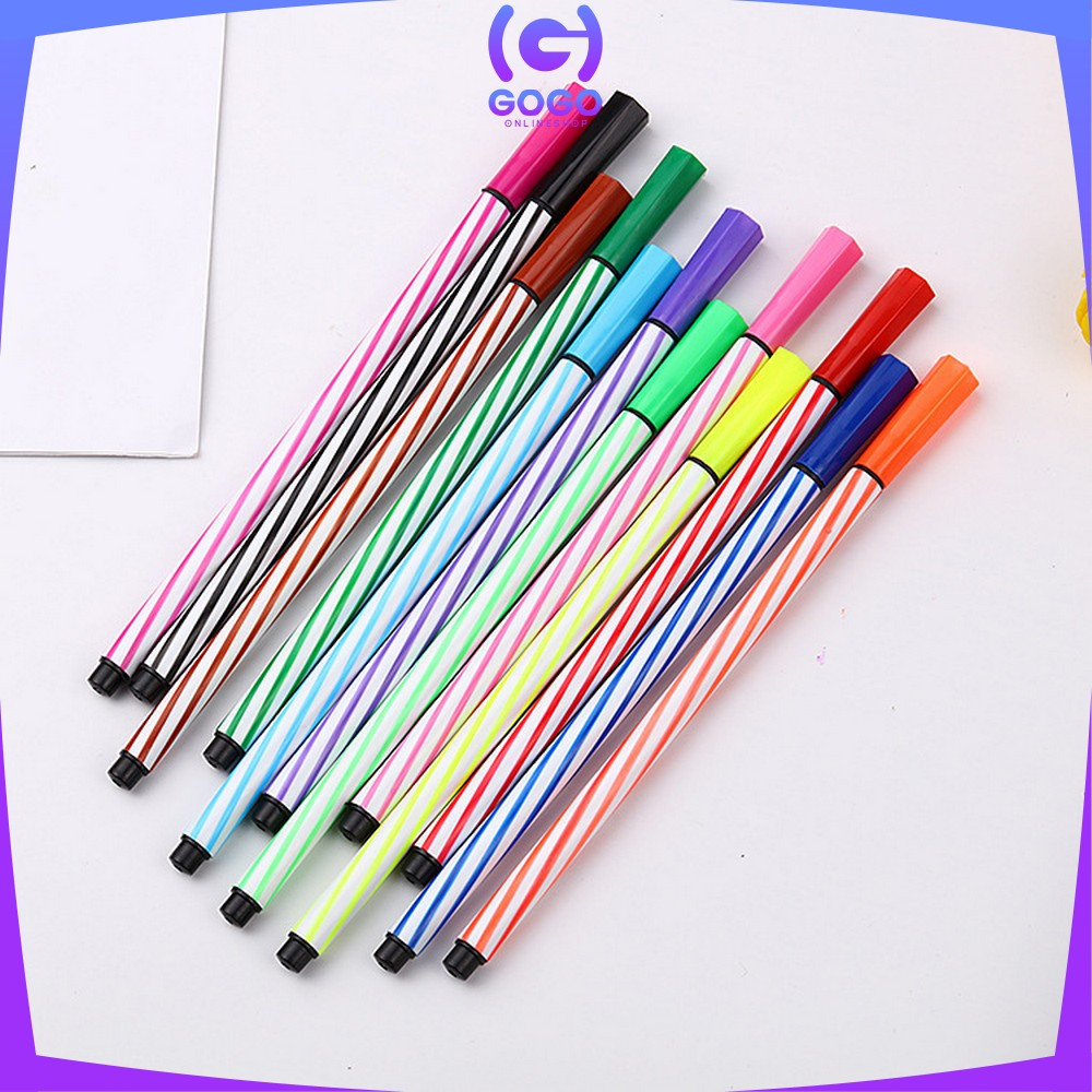 GOGO-A63 Spidol Warna Warni Alat Lukis Marker Pen Spidol Warna Alat Tulis Anak / Spidol Marker Warna Pena Kuas Menggambar Kerajinan Alat Tulis Kantor Sekolah