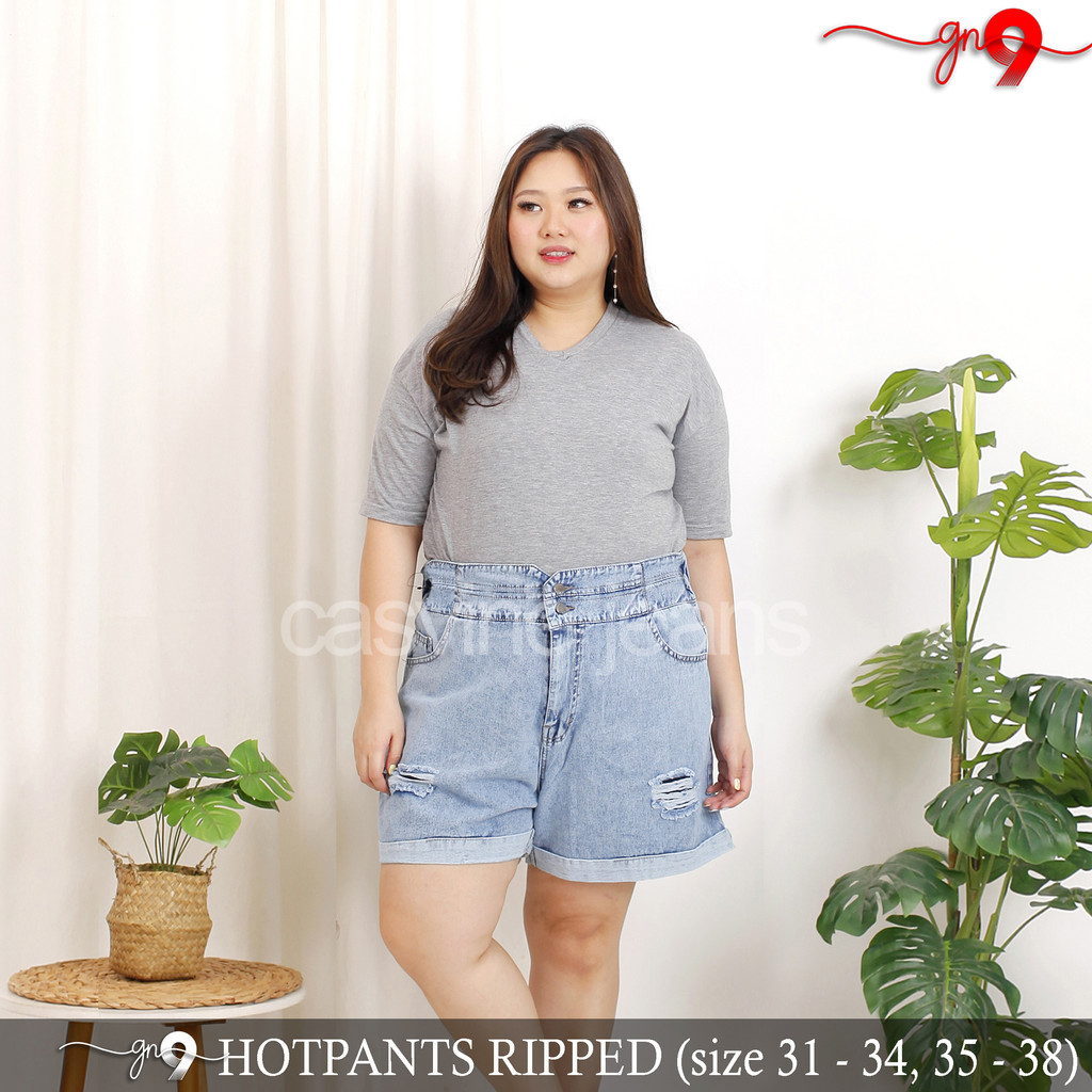 Celana Pendek Wanita Bigsize Jumbo Hotpants Tali Rubber