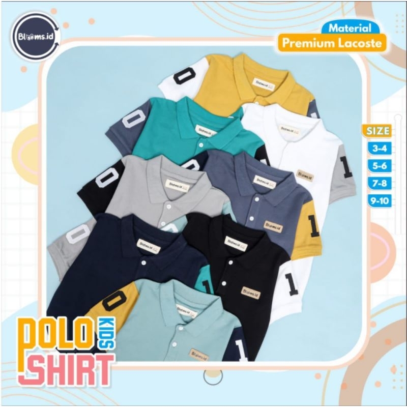 POLO SHIRT BLOOM / KAOS BERKERAH ANAK LAKI LAKI USIA 4-10 TAHUN / BAJU BERKERAH ANAK LAKI LAKI