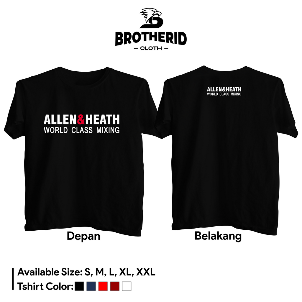 Kaos Allen & Heath Mixer Audio Baju Operator Sound System Original