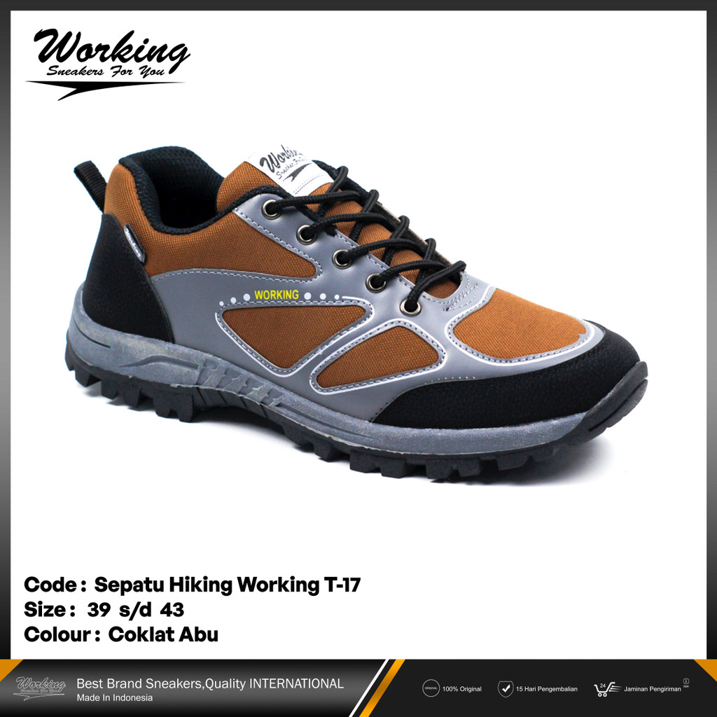 Sepatu Hiking Pria Working T-17 Size 39-43