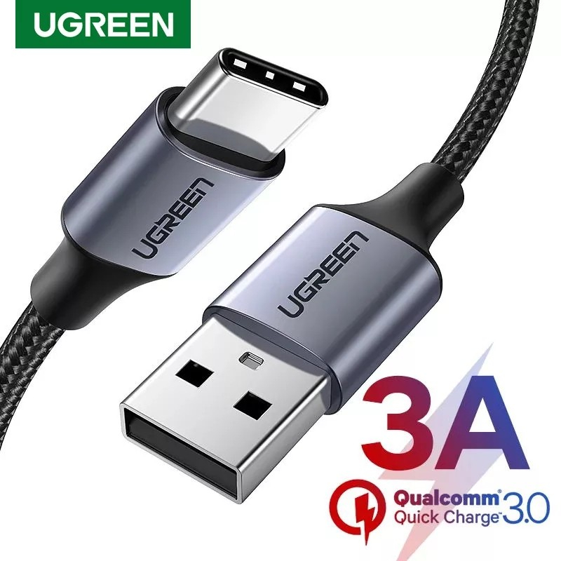 UGREEN Kabel Type C 3A 2.0 Nickel Plating Aluminium Braded USB A to C