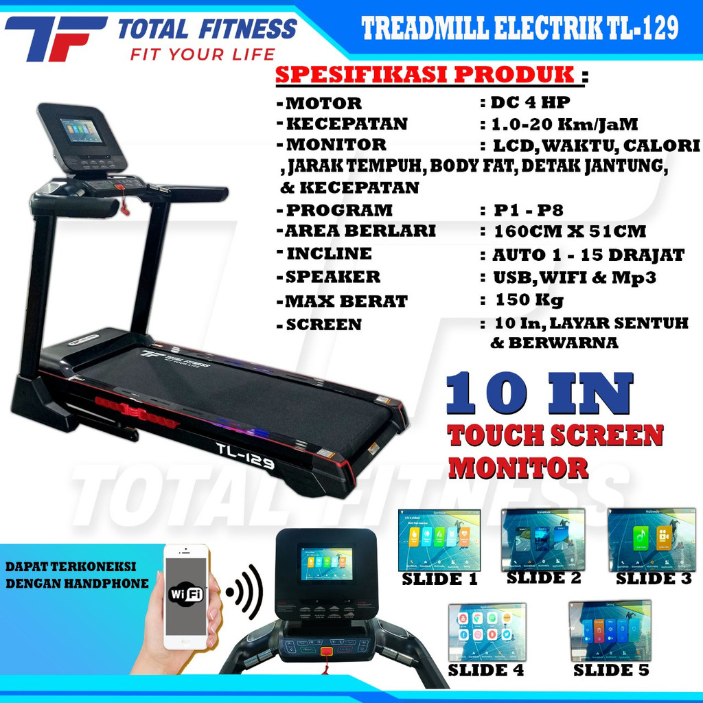 Treadmill Elektrik Total TL 129