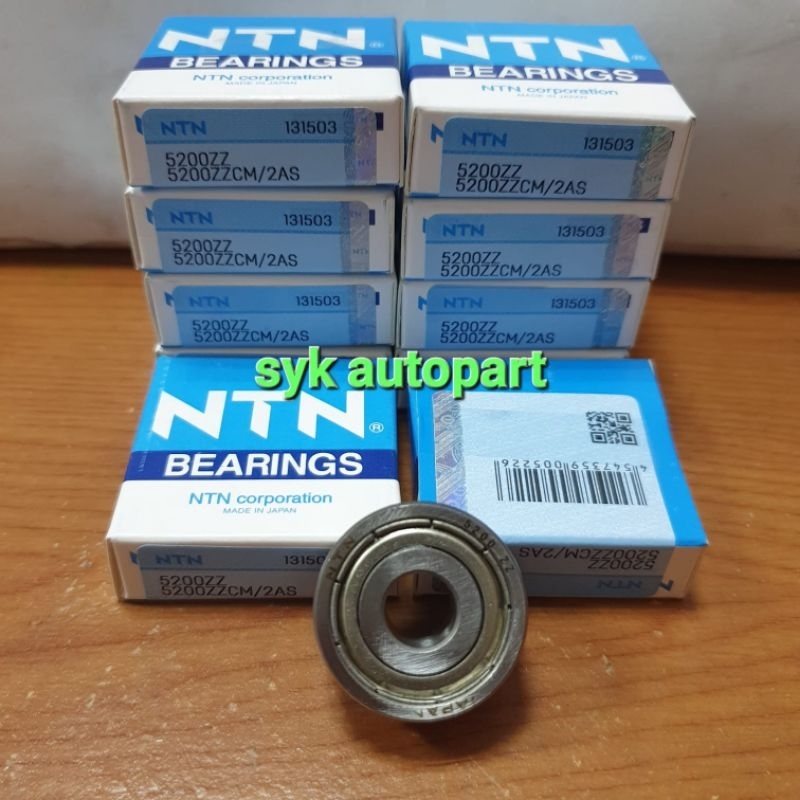 BEARING 5200 ZZ NTN TUTUP BESI DIMENSI 10x30x14.3MM5200ZZ NTN