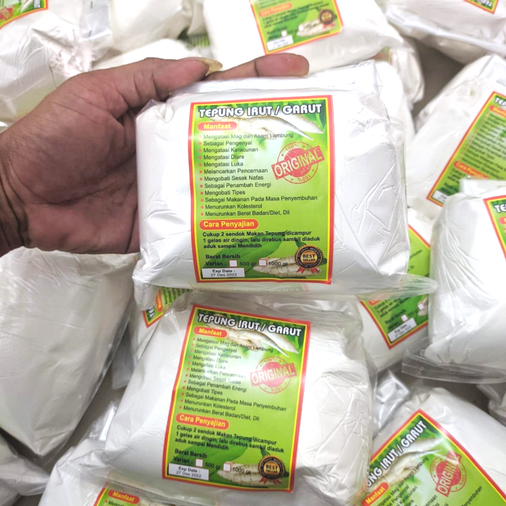 Tepung irut/ Pati Garut#tepung sagu Pati irut/umbi Garut asli@1kg