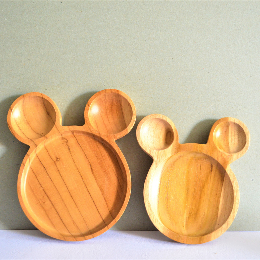 PIRING MICKEY MOUSE/PIRING BAYI/PIRING KAYU UNIK/SOUVENIR