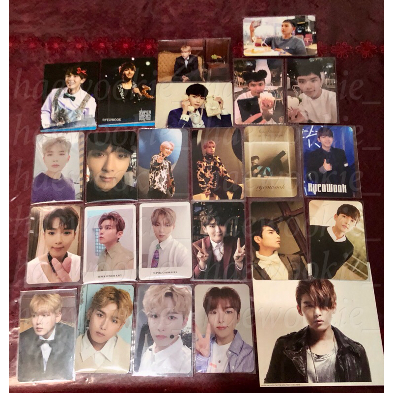 SUPER JUNIOR RYEOWOOK PHOTOCARD PC OFFICIAL