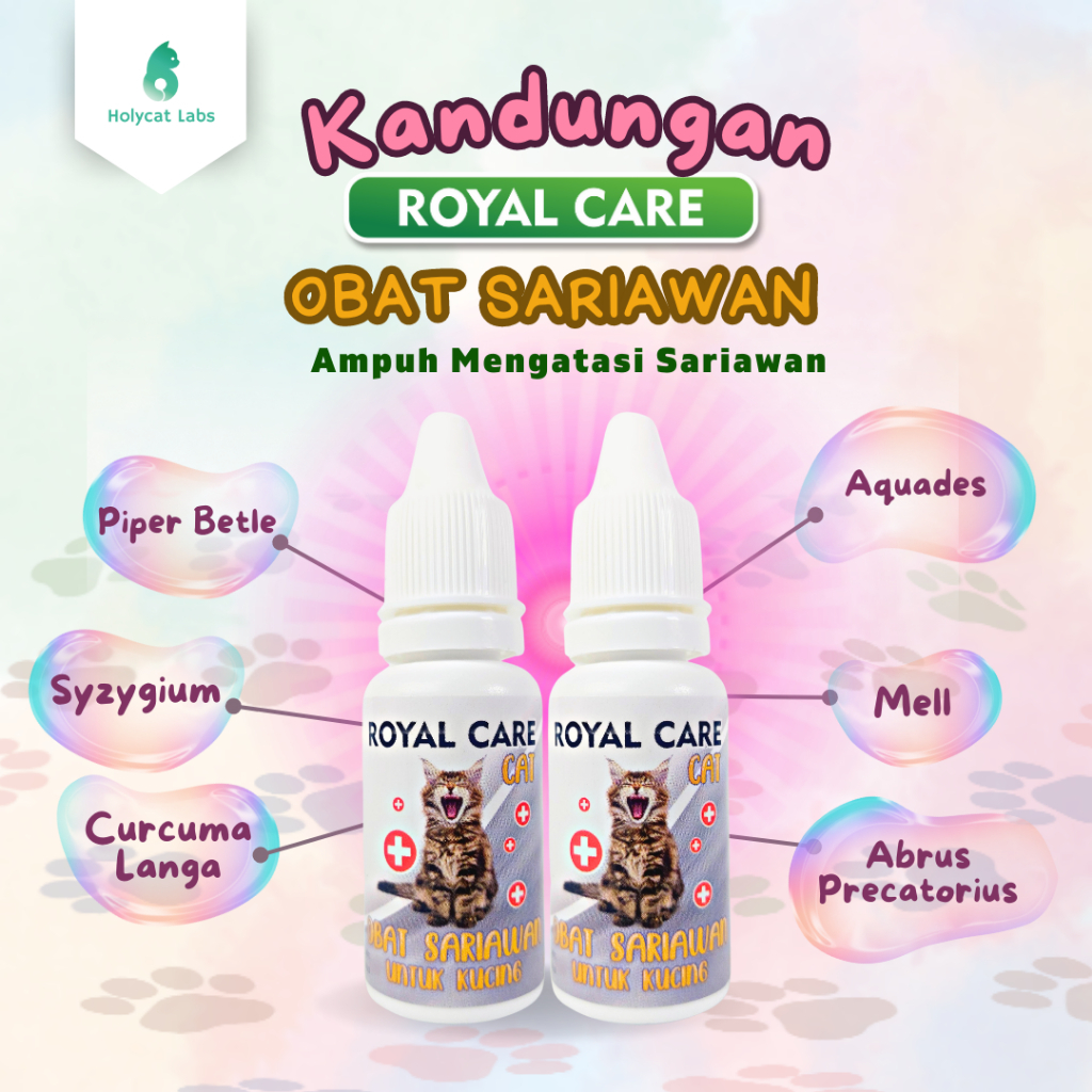 Royal Care Obat Sariawan dan Bau Mulut Kucing Aman Untuk Kucing Hamil Dan Menyusui 10ml