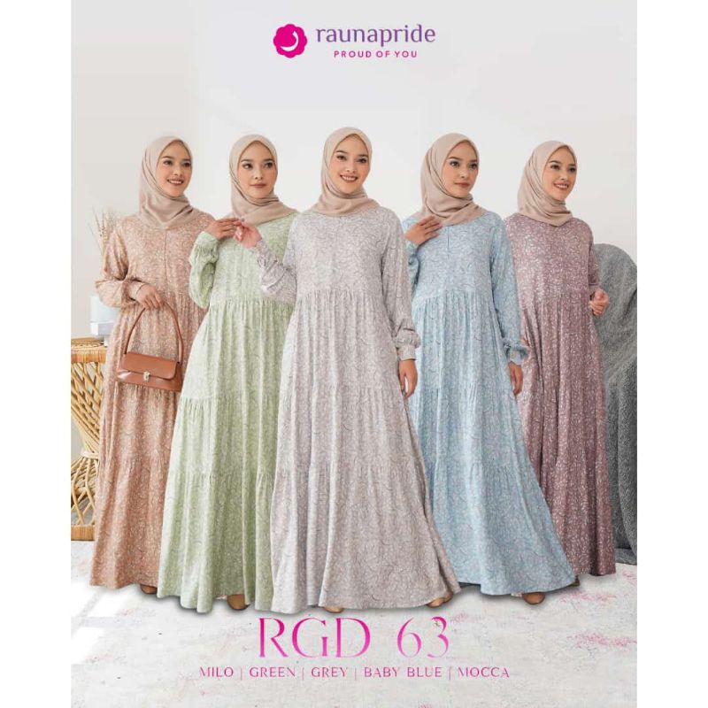 RAUNA- Gamis rauna terbaru/Gamis rauna motif/gamis rauna rayon
