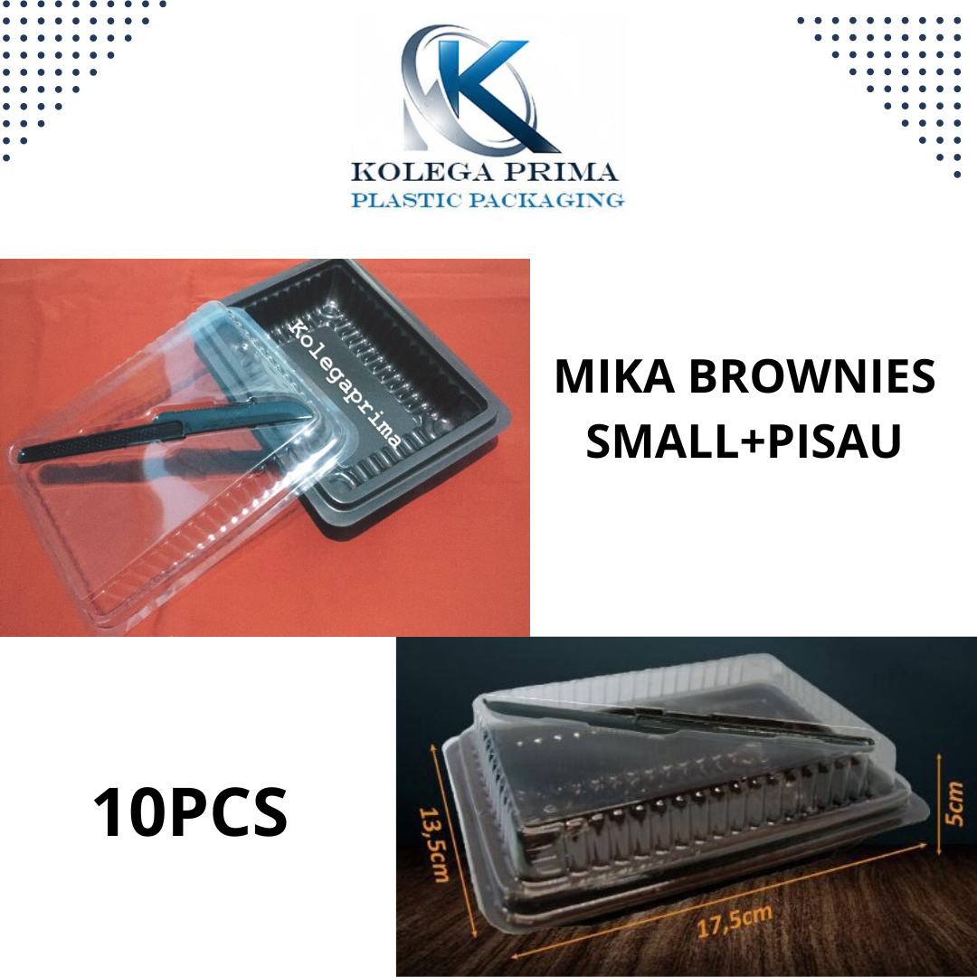 MIKA BROWNIES SMALL + PISAU/ MIKA BROWNIES KECIL ISI 10PCS