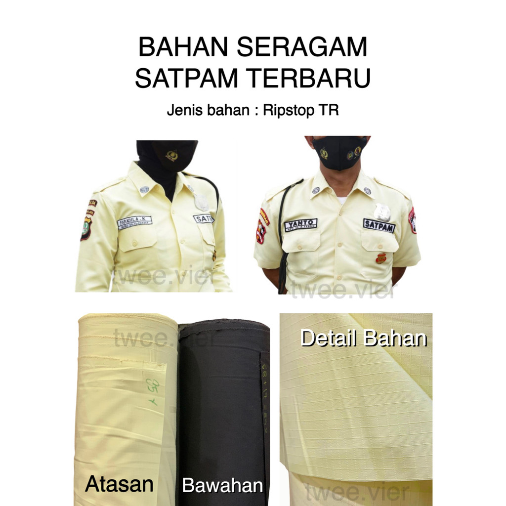 Kain Ripstop Premium Seragam Lapangan Satpam Security Baru / PDL / Kemeja / Celana Kargo Tactical / 