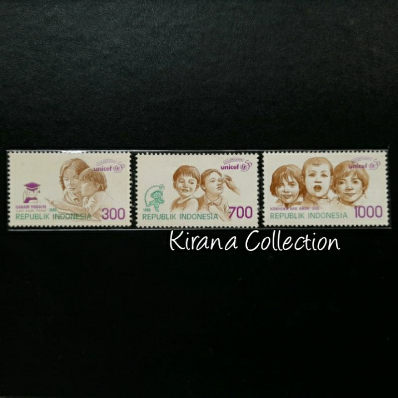 

LOT.F198 PRANGKO INDONESIA I-501 3V 50 TH UNICEF 1996