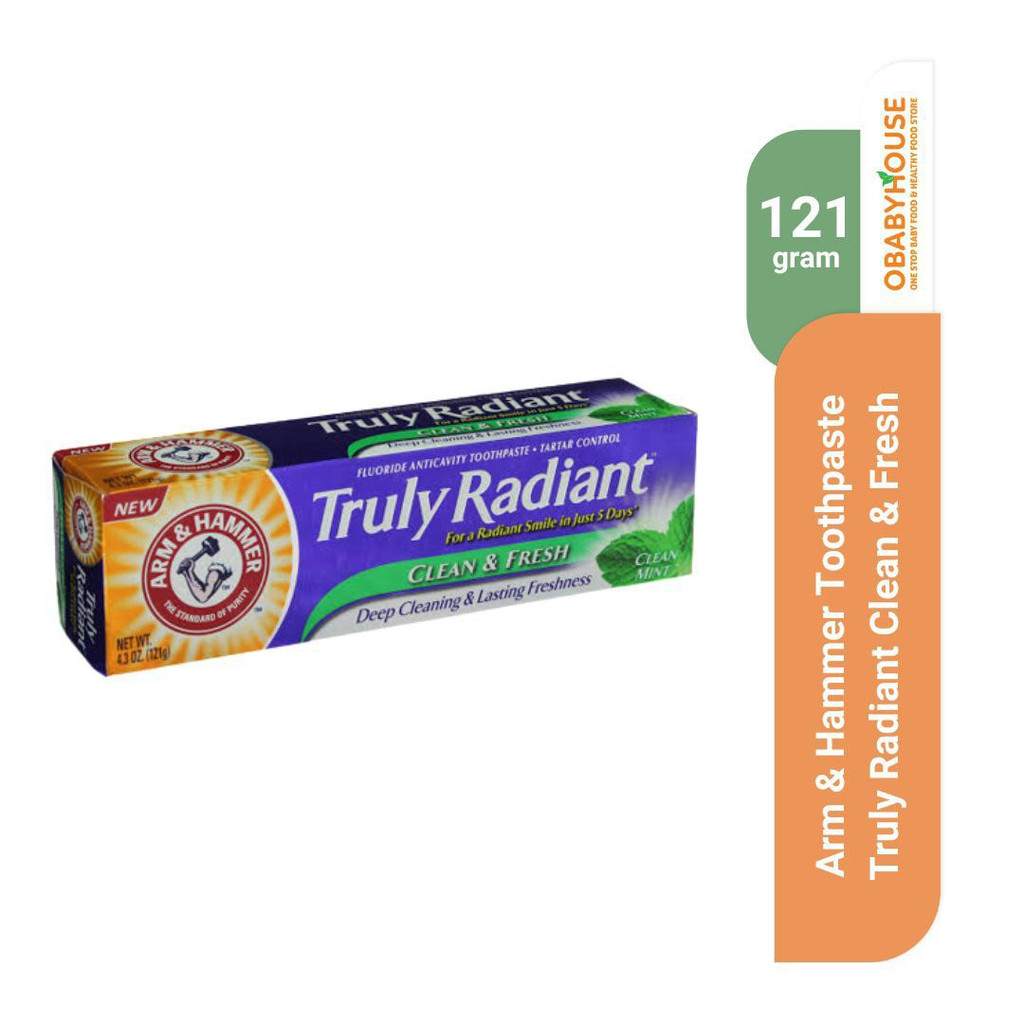 Arm &amp; Hammer Toothpaste Truly Radiant Clean &amp; Fresh 121 gram