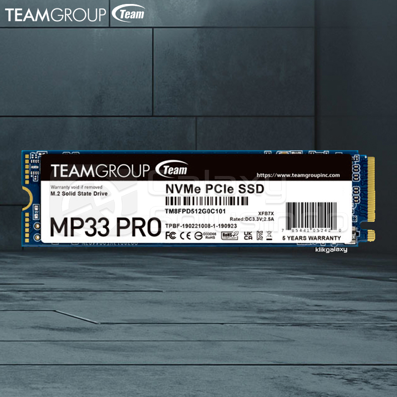 TEAM MP33 PRO M.2 PCIe NVMe 512GB SSD