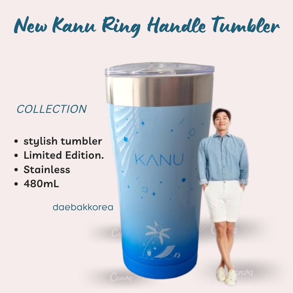 KANU Ring Handle 450ml Stainless Steel Tumbler - Blue