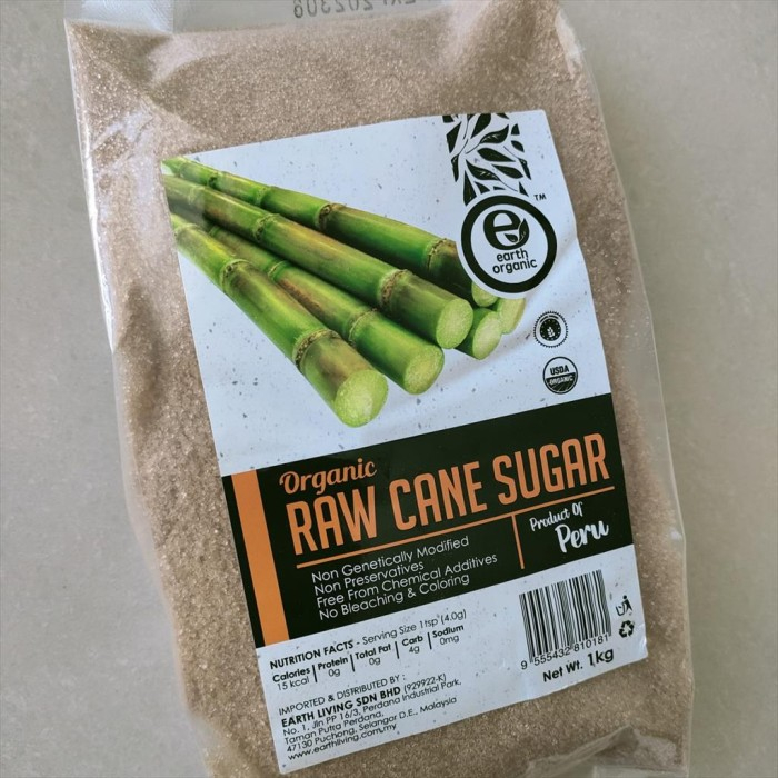 Earth Living Cane Raw Cane Sugar 1kg