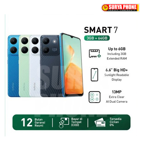 INFINIX SMART 7 RAM 3GB ROM 64GB