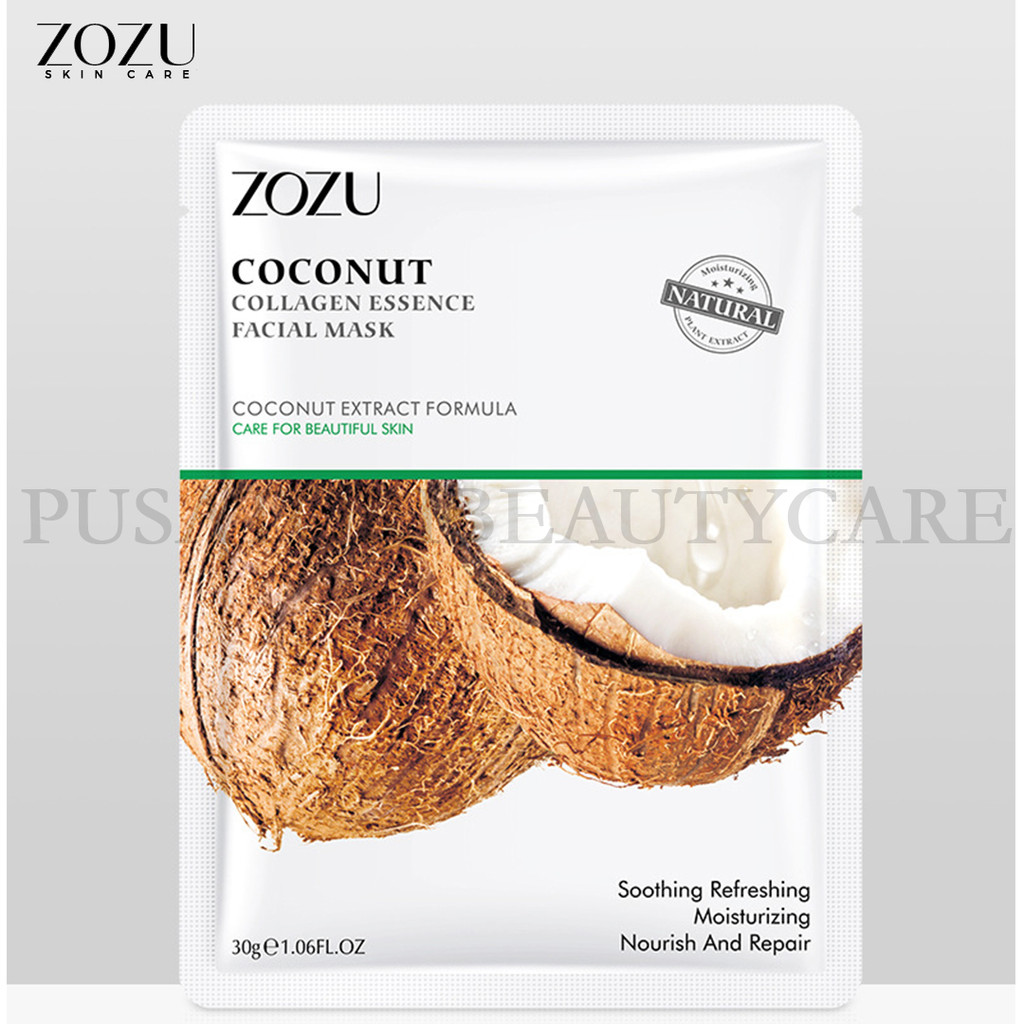 ZOZU Masker Natural Collagen Essence Masker Wajah Bahan Alami