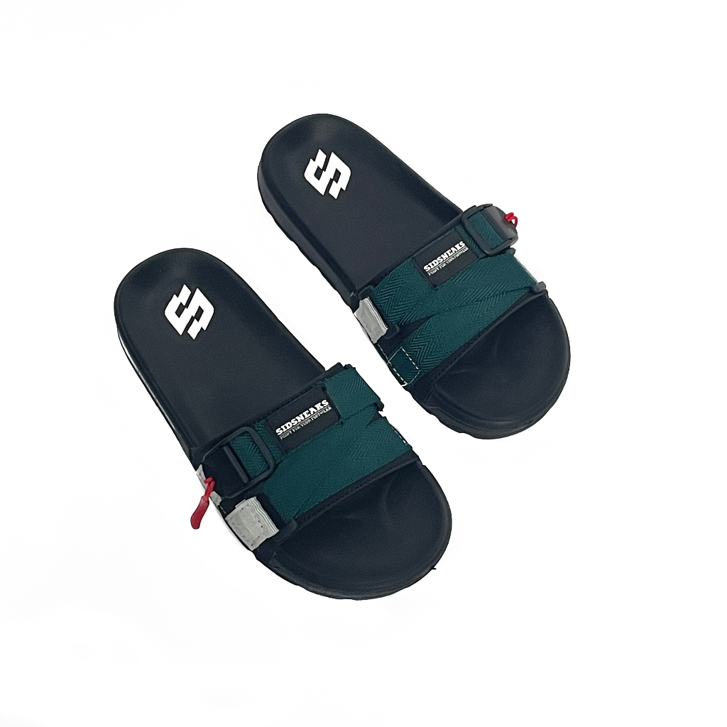 SIDSNEAKS - Sandal Slide Pria Sidslide Deep Green