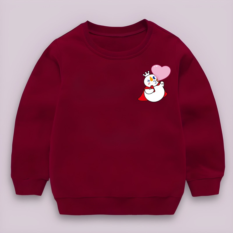 Sweater anak cewek cowok LOVE SNOW hoodie anak 2-10 tahun