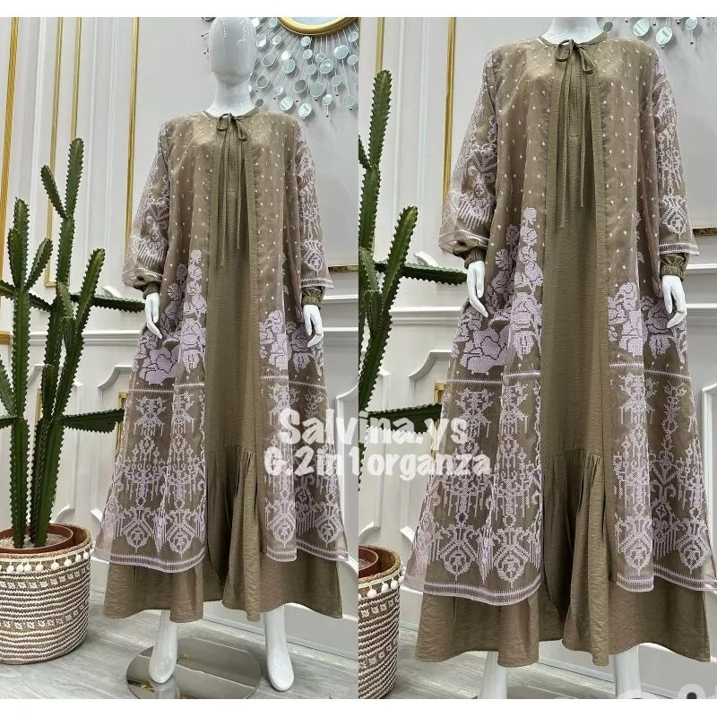 gamis abaya rompi brokat