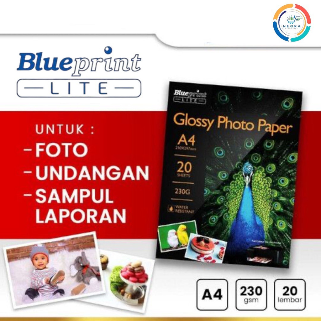 

Blueprint Lite A4 Glossy Photo Paper 230gsm | 20sheets