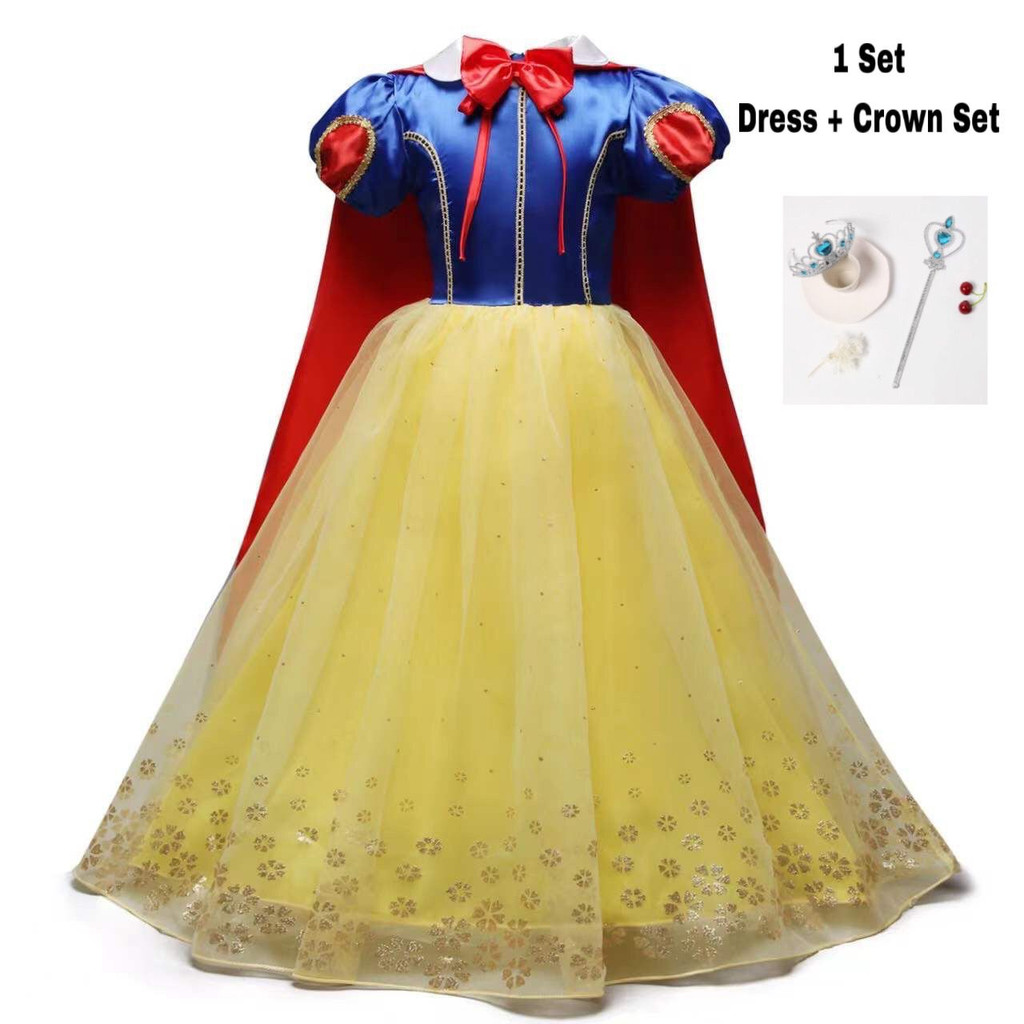 Frozen Anna Elsa Terbaru Princess Kostum Impor Dress Baju Pesta Ulang Tahun Princess Anak