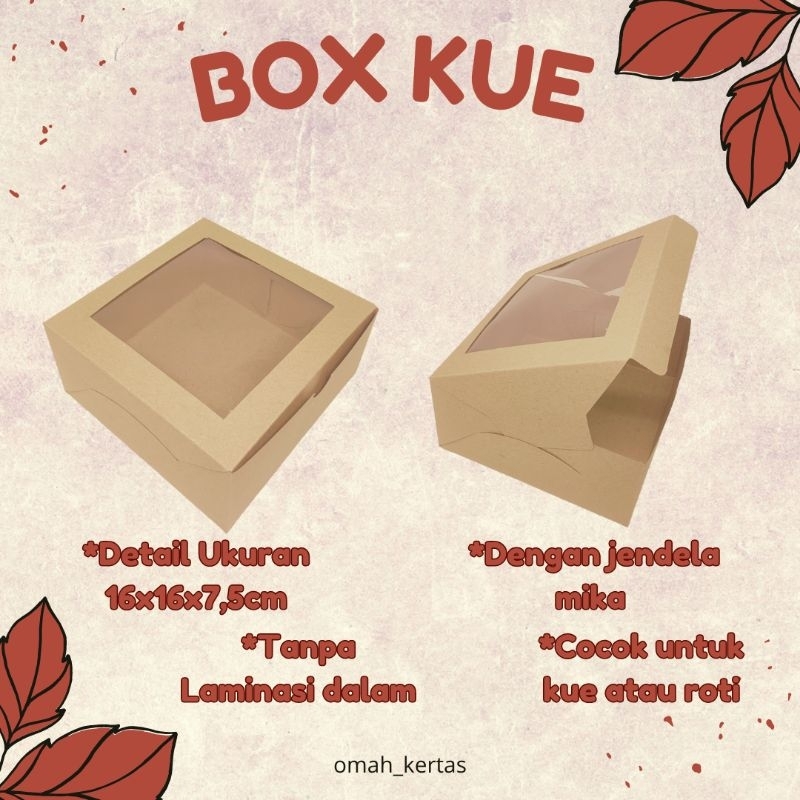 Box Kue Jendela Mika/ B.03 No PE (BARANG REJECT/BARANG MODIFIKASI)