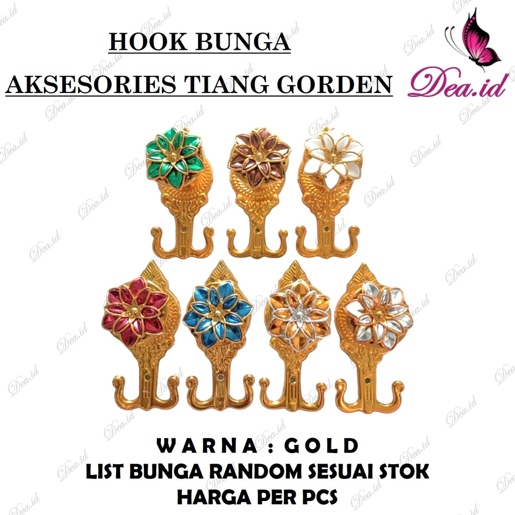 [DEASHOP] HOOK GORDEN (HOOK BUNGA MELATI - MATERIAL PLASTIK) - HOOK HORDEN - PENGAIT - HOOK MELATI