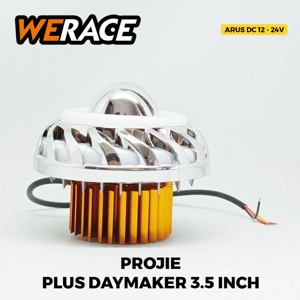 [WERACE] LAMPU UTAMA PROJIE PLUS DAYMAKER 3,5INCH KUNING PUTIH RUNNING RBR