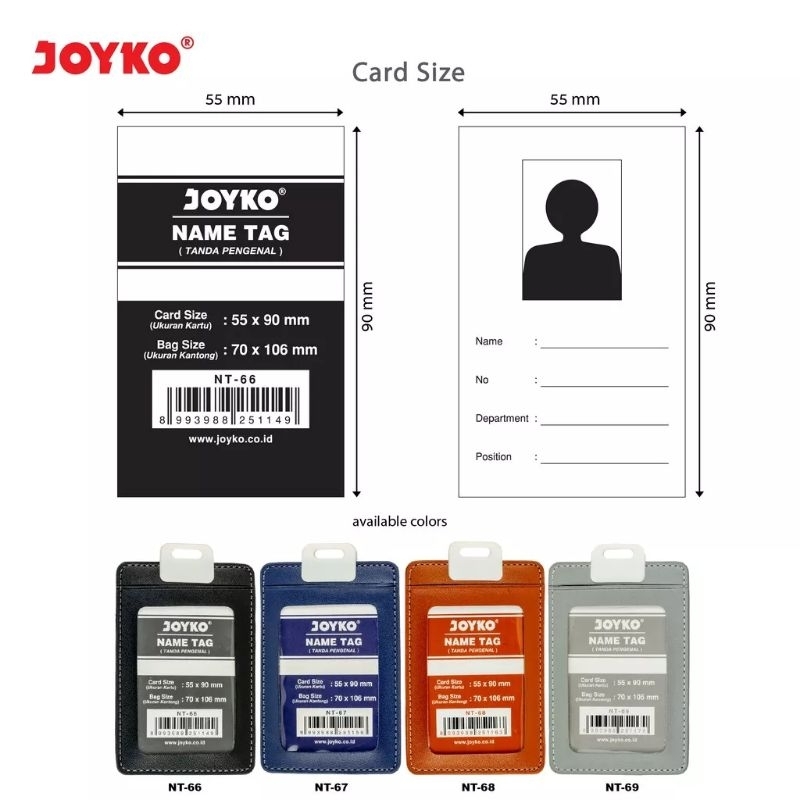 

Joyko Name Tag Tanda Pengenal Gantungan Kartu Nama Kulit