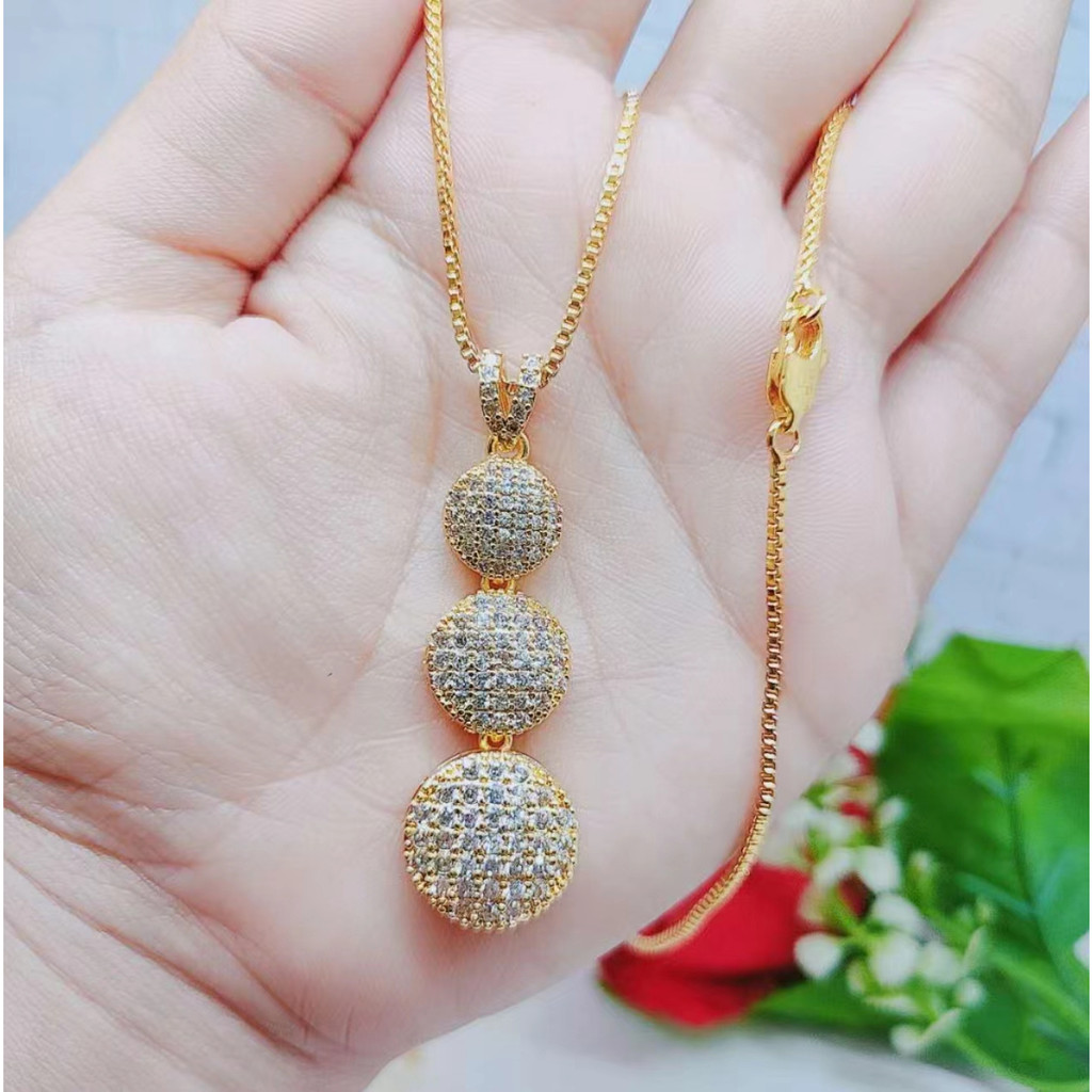 Kalung Xuping Full Mata Lapis Emas Perhiasan Fashion R111