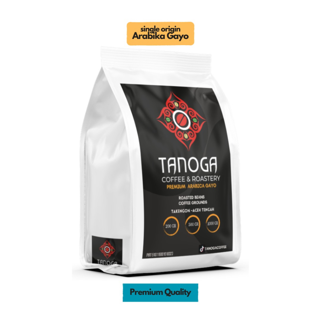 

TANOGA Coffee Kopi Gayo Aceh Arabika 200g Single Origin Bubuk Biji Roasted Beans