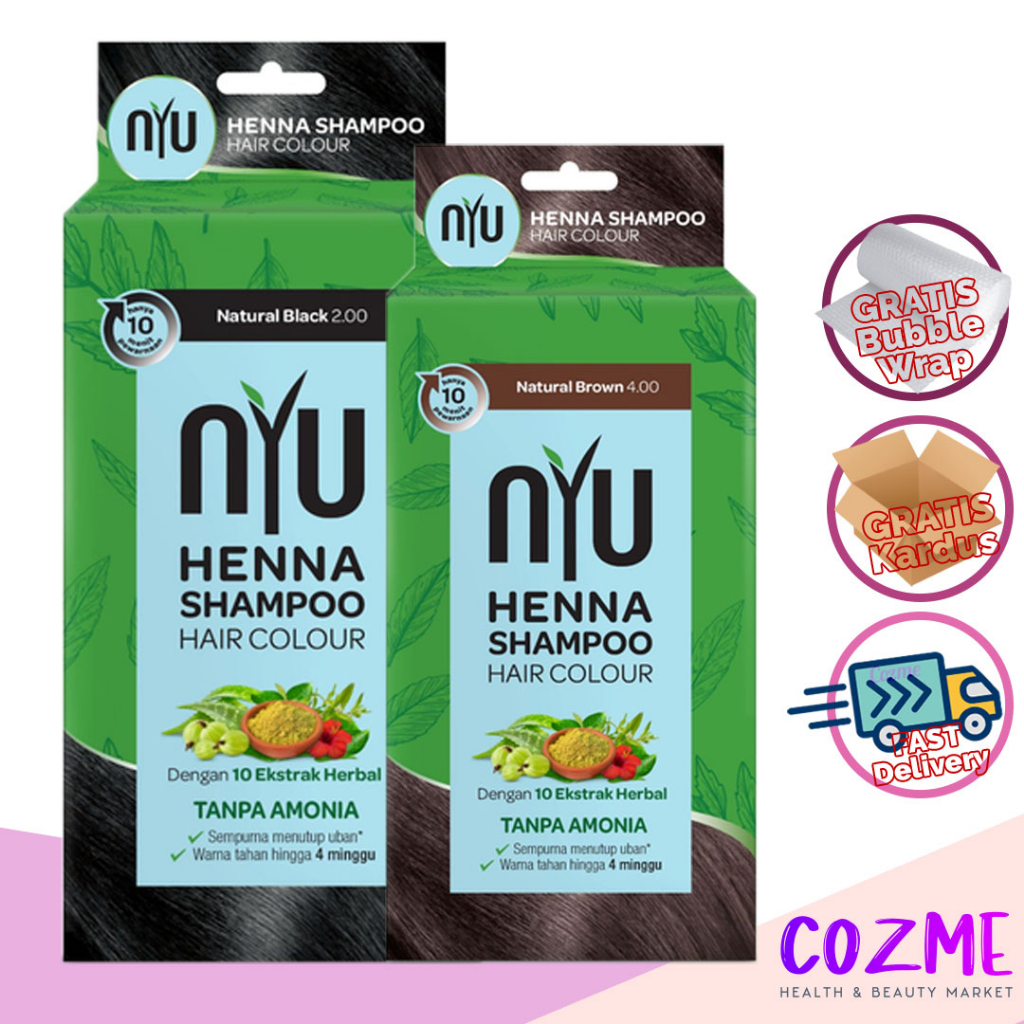 NYU Henna Shampoo Hair Colour 1 BOX ISI 4