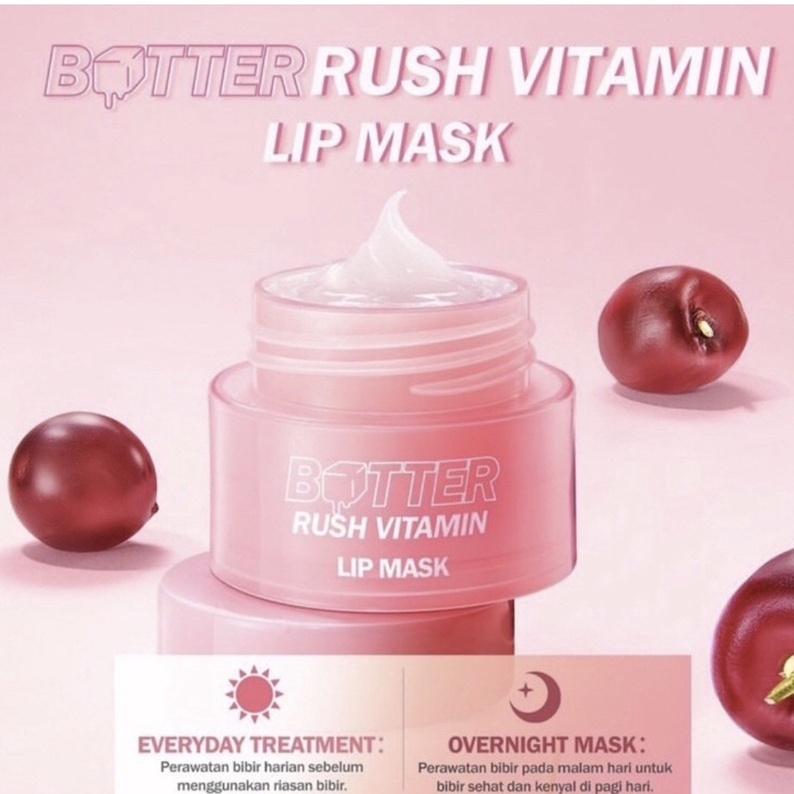 BNB barenbliss Butter Rush Vitamin Lip Mask Moisturizing Lip Balm Masker Bibir Cerah