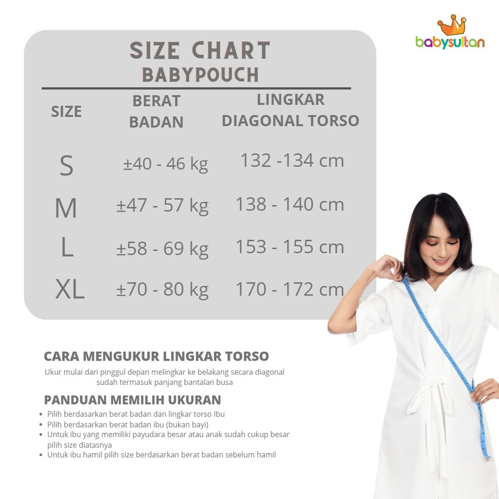 Gendongan Bayi Samping Instan Baby Pouch Busa Premium Babysultan