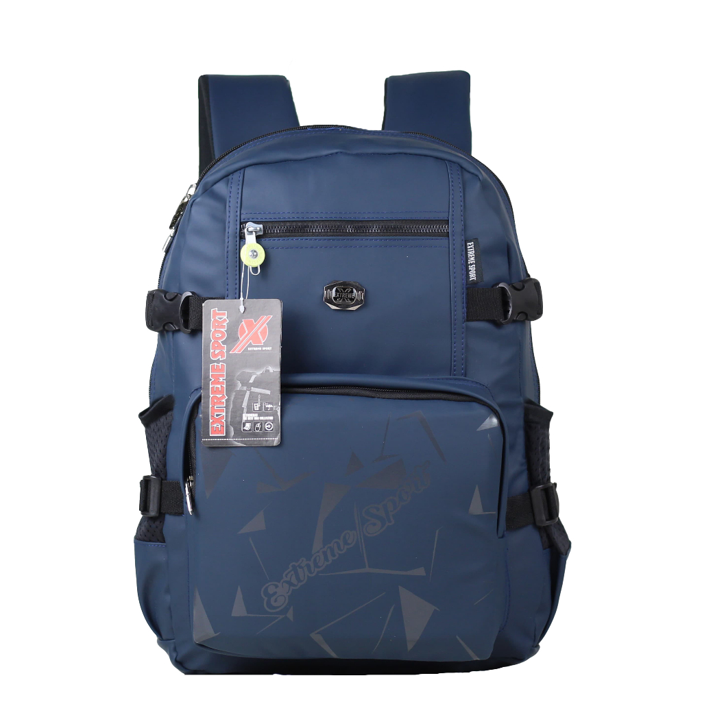 ANEKA - Tas Ransel Pria Extreme Warna Navy Elegant Bacpack Anak Laki-Laki Sekolah SD SMP SMA Tas Cowok Fashionable Anti Air BONUS Raincover Bahan Kuat Tebal Ransel Laptop Harga Ekonomis Kualitas Import