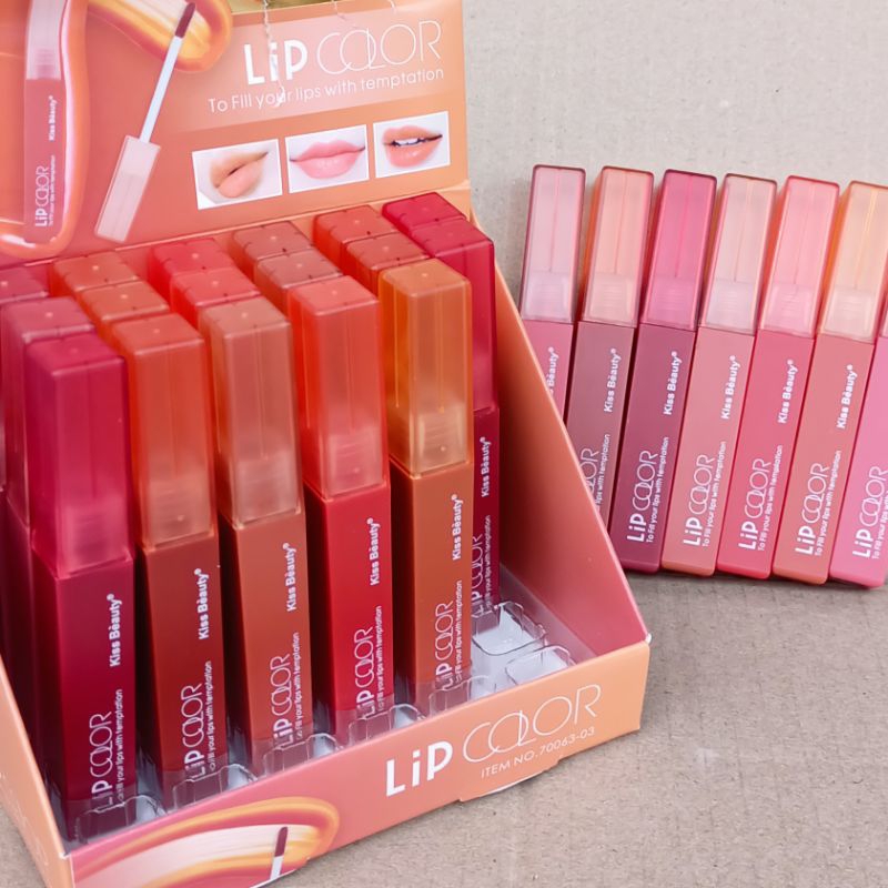 Lip Color Kiss Beauty 6-color Lipgloss Nude 70063-03