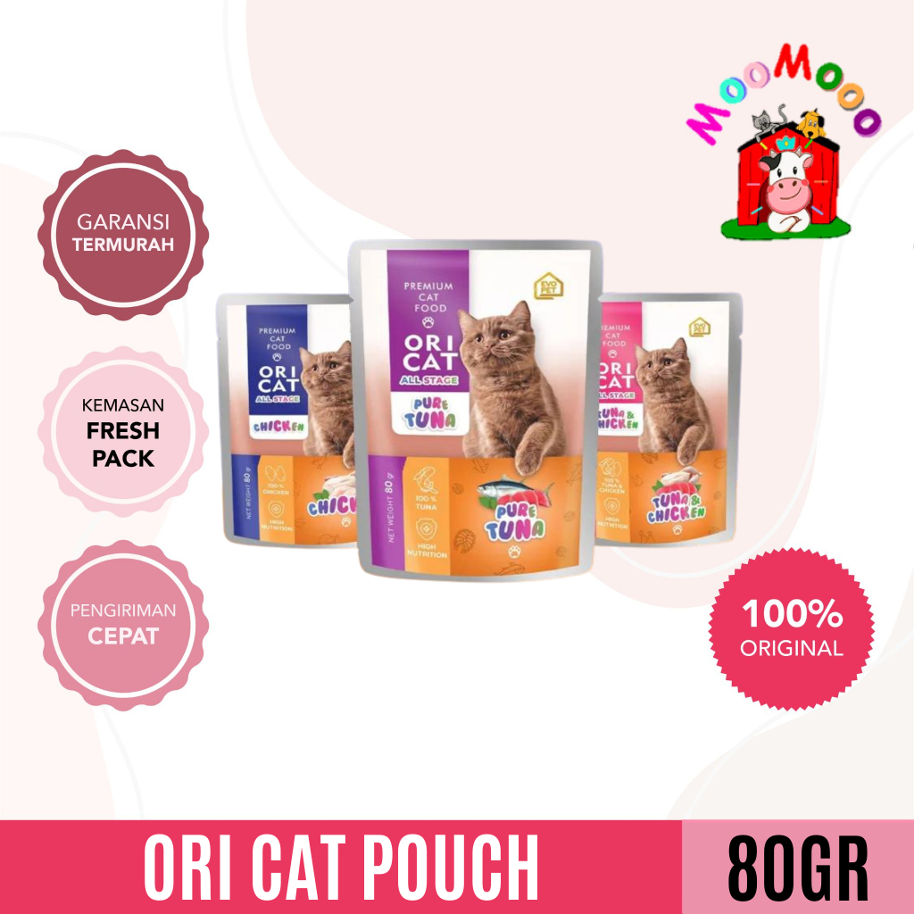 Makanan Basah Kucing Ori Cat Pouch All Stage WetFood 80GR