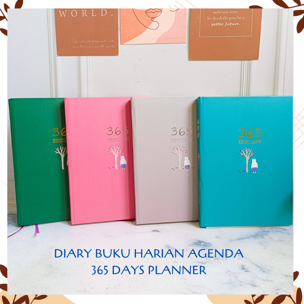 

DIARY BUKU HARIAN AGENDA 365 DAYS PLANNER NOTEBOOK BUKU MENULIS WARNA