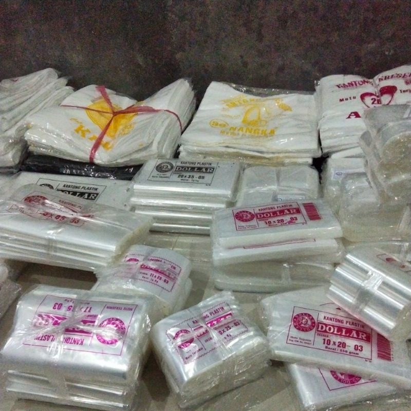 Plastik PP dollar 10x20, 10x25, 17x35, 20x40, 25x45, 11x25, 30x50 tebal 03