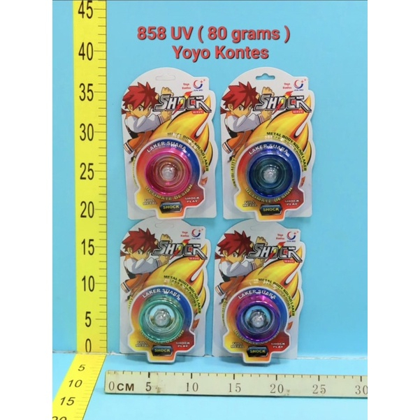 NEW YOYO UV TERBARU YOYO PRO KONTES 858 UV CHROME 80 GRAM YOYO LAKER SUARA MODEL BAKPAO UV CHROOM