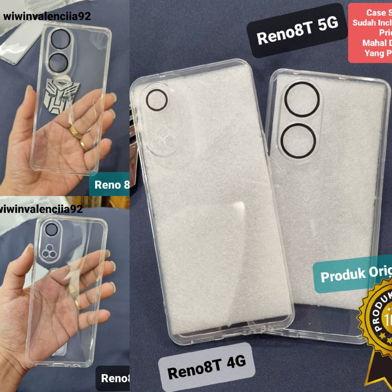 2023 Softcase ULTRA Thin + Ring Camera For OPPO Reno8T 4G / Reno8 T 5G Soft case Original Bening Clear Glossy Bahan Tipis Tapi Presisi dan Bagus Terus Murah Juga Sofcase Sekali 4G 5G Plus FE Reno 8T 8 T Baru Bagus 2023