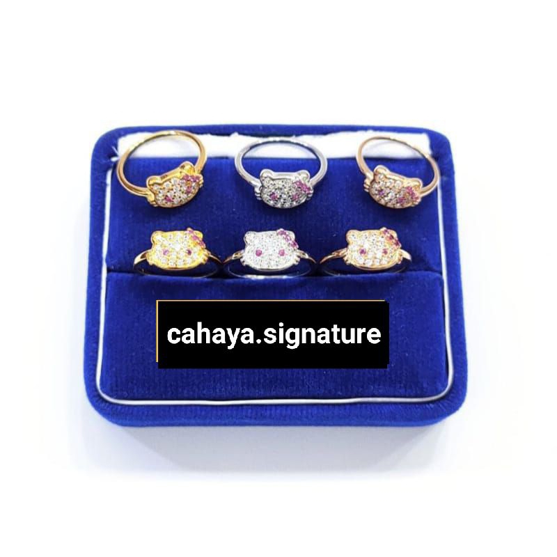 CINCIN ANAK HELLO KITTY PERAK 925 LAPIS MAS