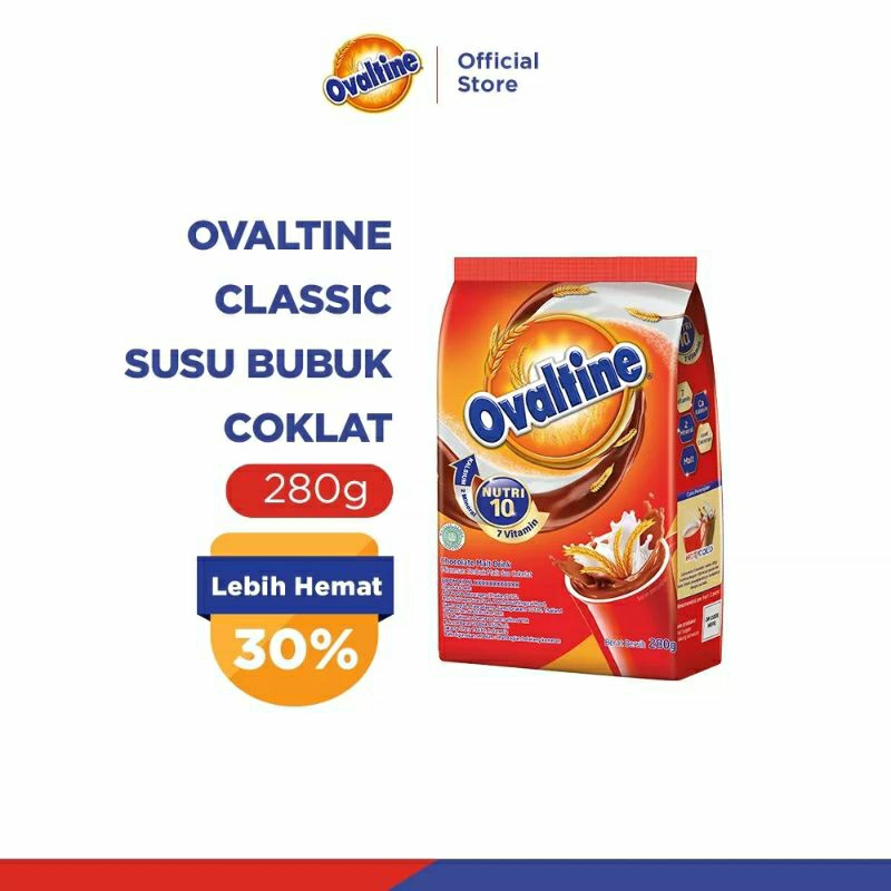 

OVALTIME CLASSIC SUSU BUBUK COKELAT 280 GRAM