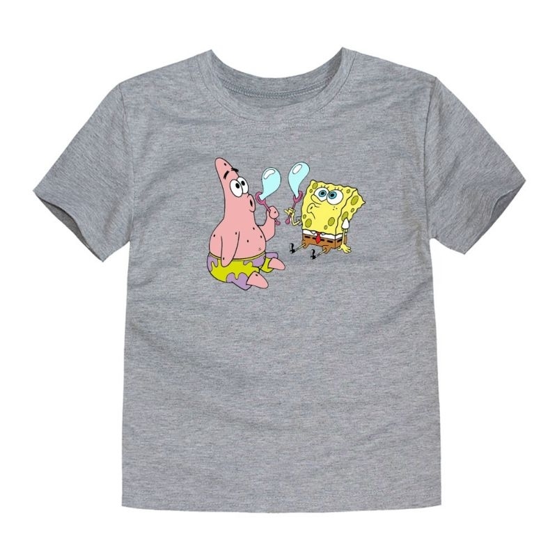 Kaos Anak SpongeBob Patrick Baju Anak Kaos Oblong Anak Lengan Pendek 2-1Th Cod