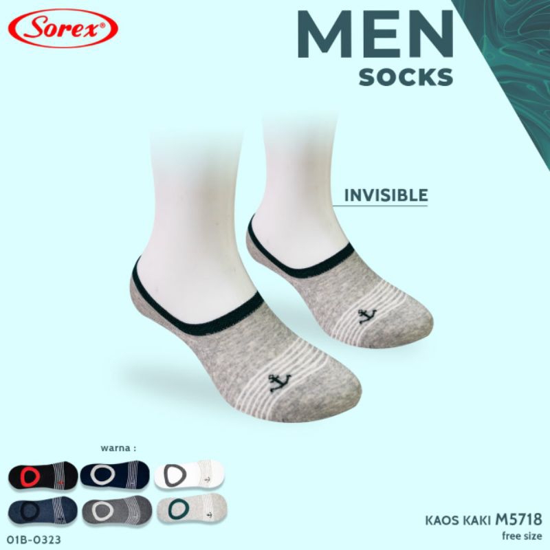 Kaos Kaki Sorex M5713-M5718 Invisible Socks Men