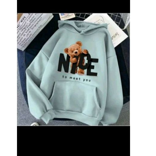 Hoodie Keren - Terbaru Gambar Bear Nice to meet you